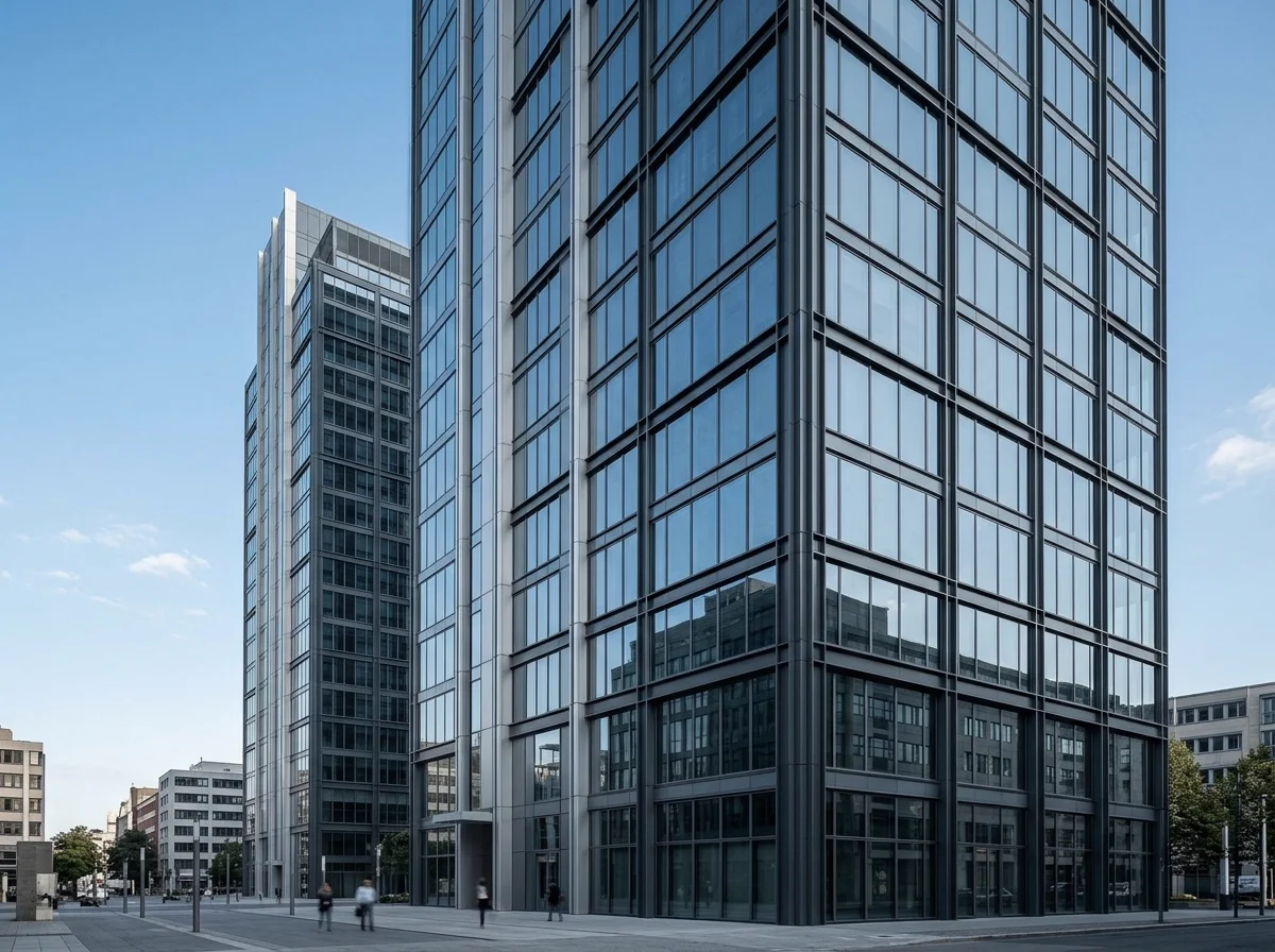 Corporate tower facade