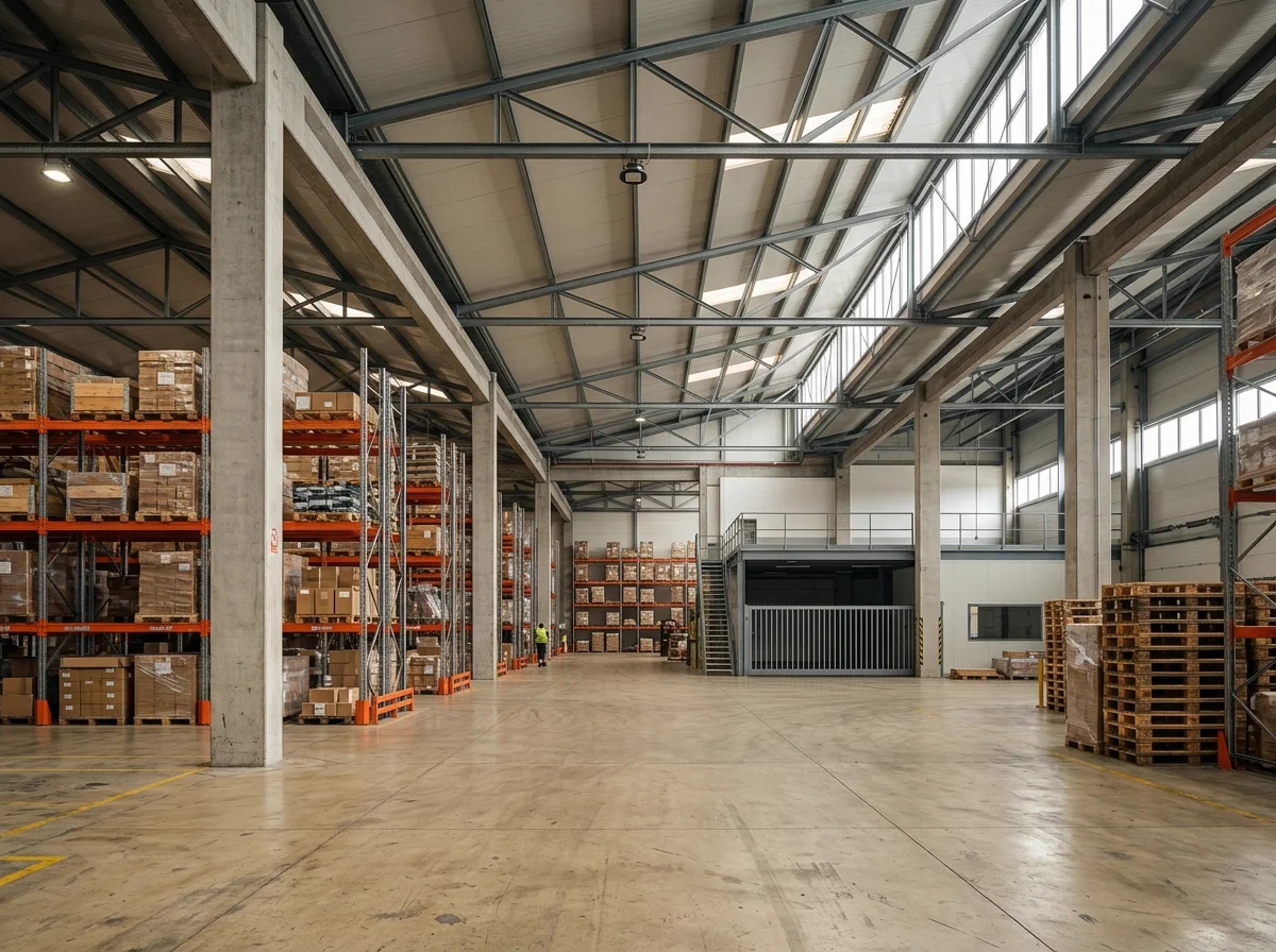 Industrial warehouse interior