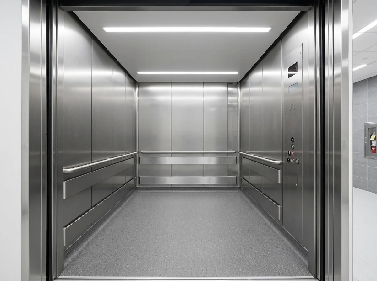 Hospital elevator reception area